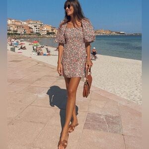 Sezane Alexandra Dress Mini Dress in Mini Fleurs